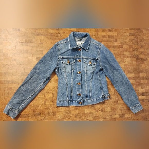 🍂🍁🍂Label of Graded Goods L.O.G.G Jean jacket size 8 H&M Denim🍁🍂🍁 - Picture 2 of 16